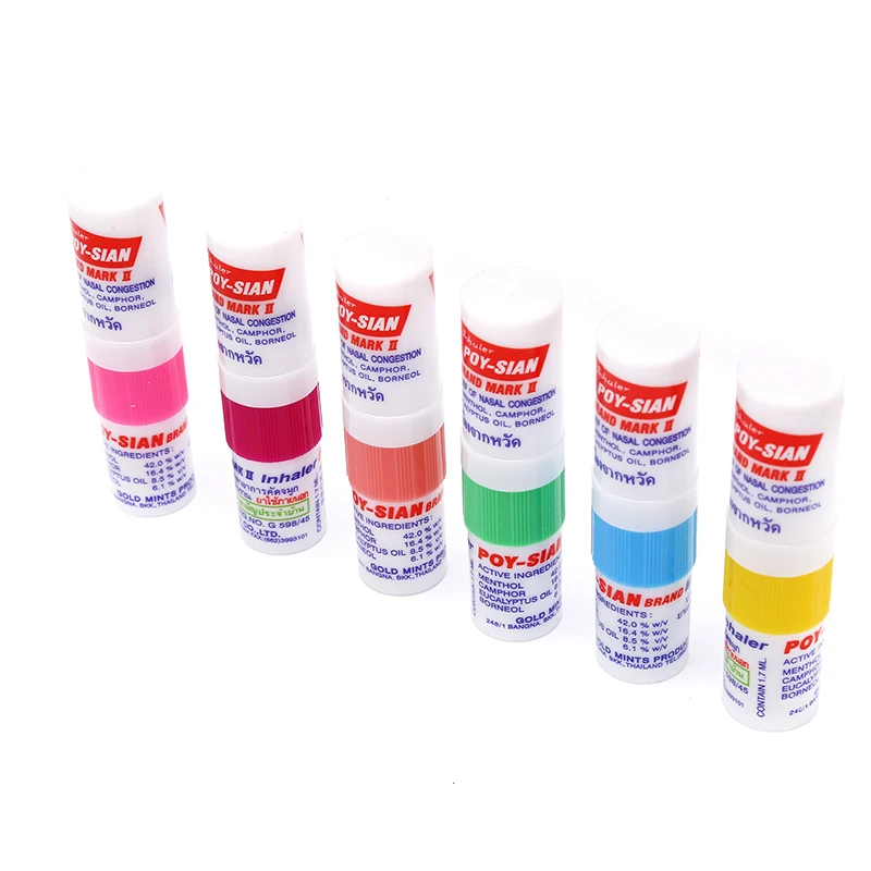 1 шт. тайский мятный цилиндр назальный ингалятор освежитель мозга анти-пухосный