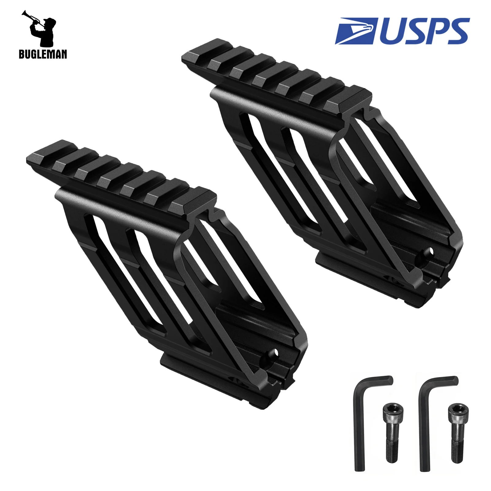 

Bugleman USPS USA Universal Picatinny Rail Mount Handgun Scope Mount Most Pistols With 2Pcs