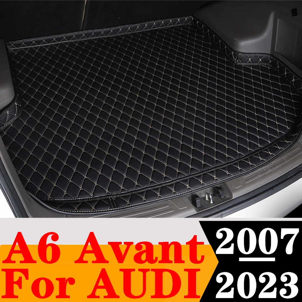 

Sinjayer Car Trunk Mat ALL Weather AUTO Tail Boot Luggage Pad Carpet High Side Cargo Liner Fit For AUDI A6 Avant 2007 2008-2023