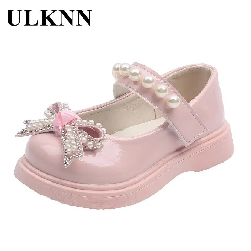 

Обувь принцессы ULKNN для детей 1-3-6 лет, обувь для начальной школы, обувь на плоской подошве для девочек, обувь с бусинами для весны и осени