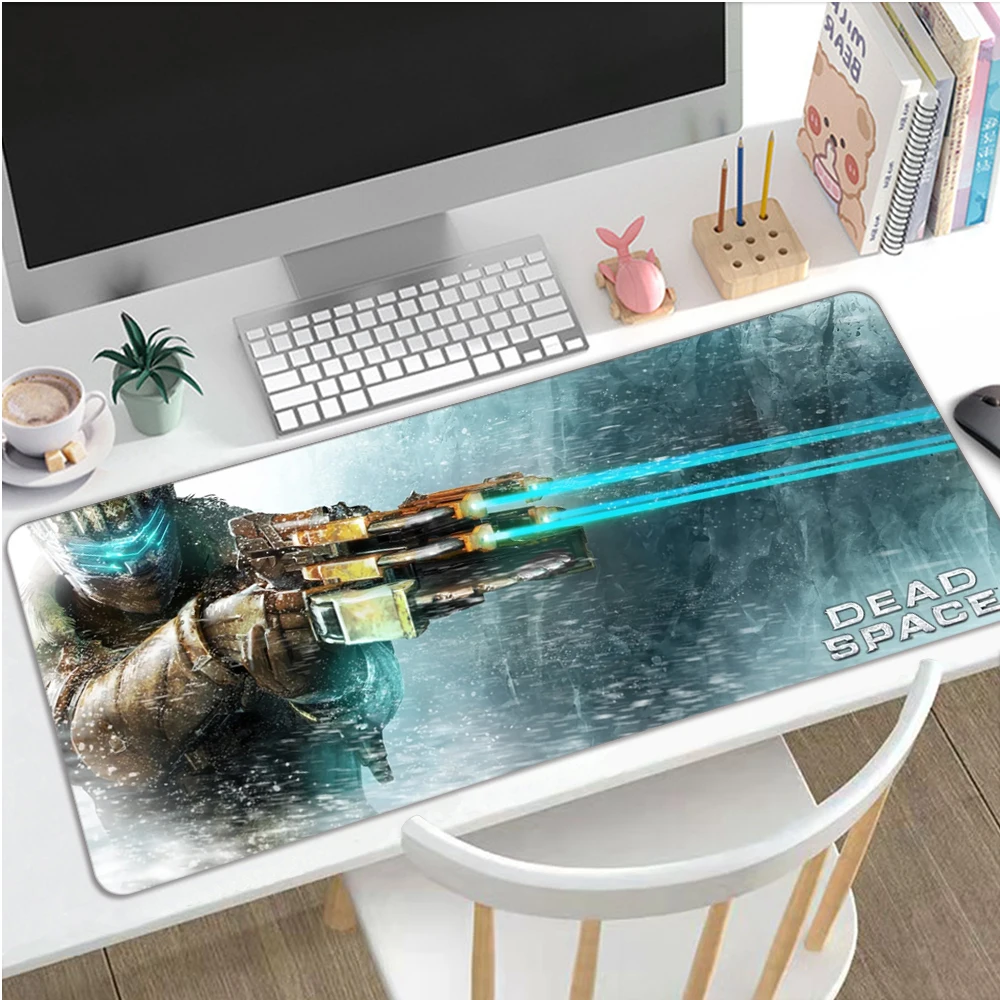 Геймерский коврик для мыши dead space, 900x400x3 мм, игровой коврик для мыши, аксессуары для настольных компьютеров, эргономичный коврик для мыши и ноутбука