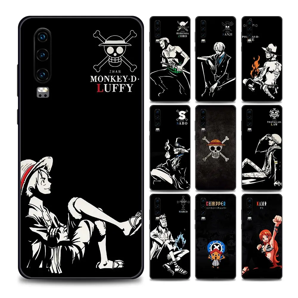 

Phone Case for Huawei P10 Lite P20 P30 P40 Lite P50 Pro Plus P Smart Z Soft Silicone Cartoon Anime One Piece Luffy Zoro Chopper