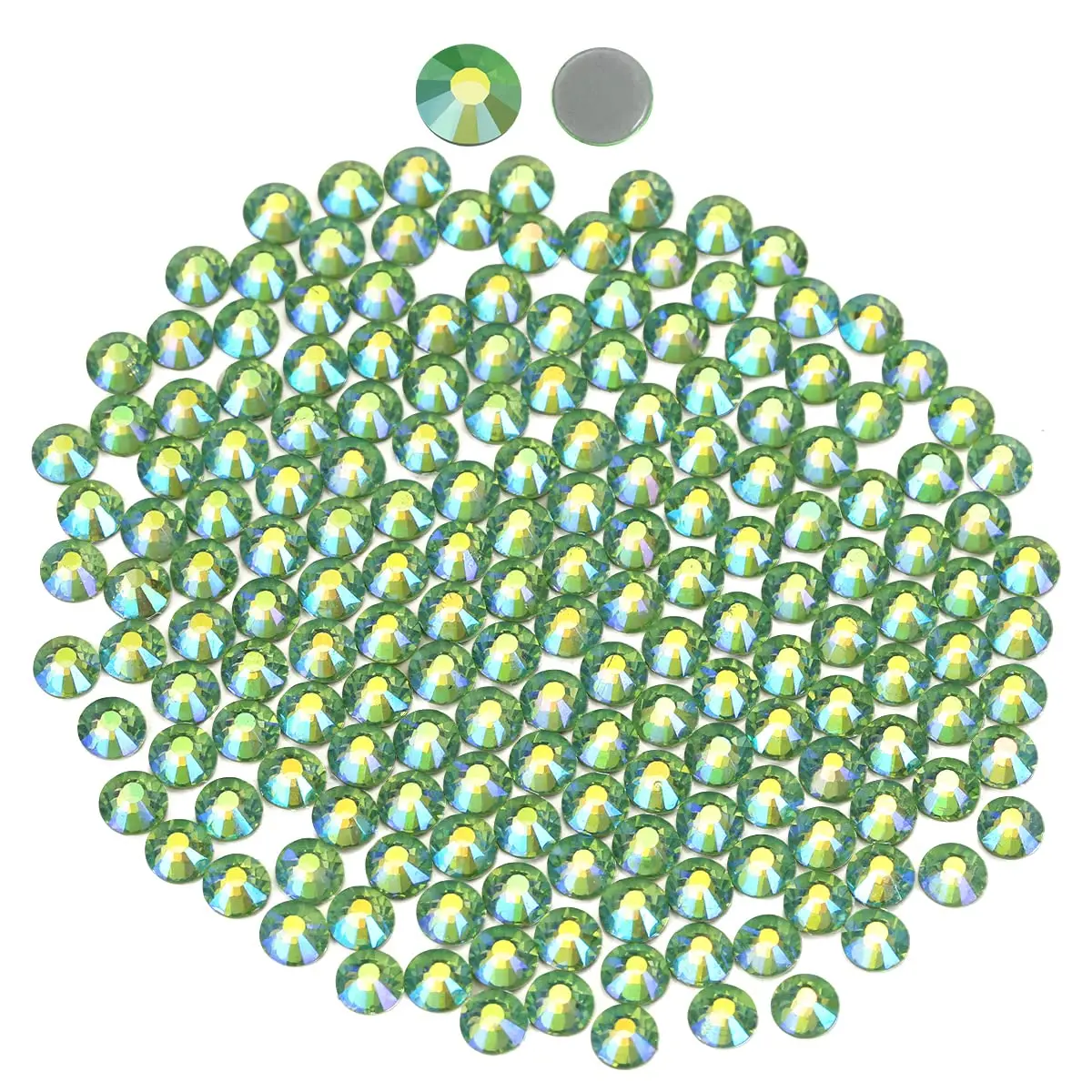 

Искусственные стразы горячей фиксации, зеленые Стразы с плоской задней поверхностью для рукоделия, материал для одежды, оптовая продажа
