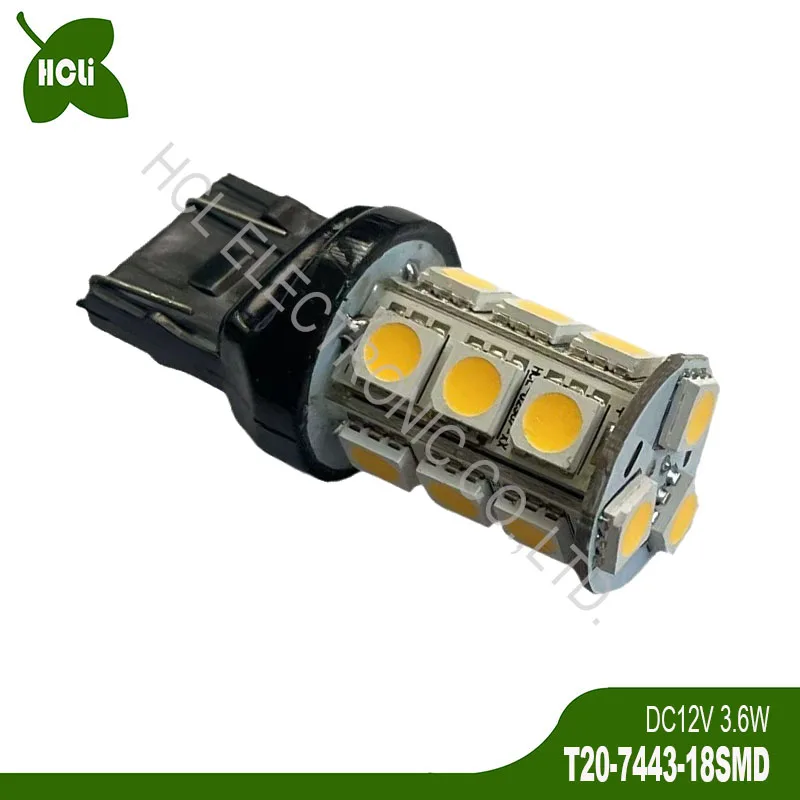2 шт./партия Автомобильные светодиодные лампы T20 7440 7443 W21W W21/5W 12V