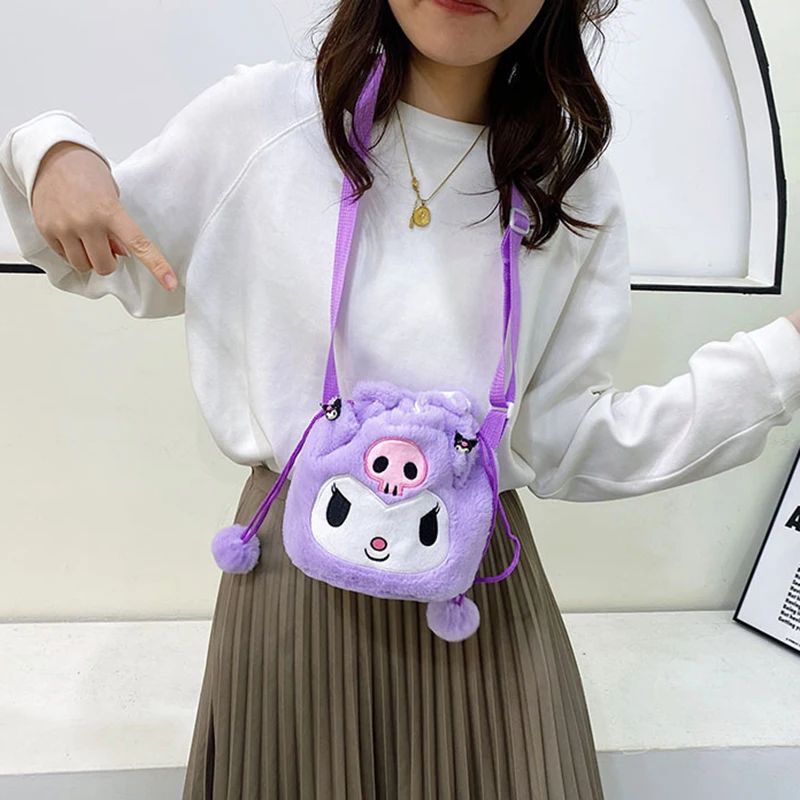 Sanrio Kawaii плюшевая сумка сумка-тоут сумка-мессенджер через плечо мягкая Сумочка