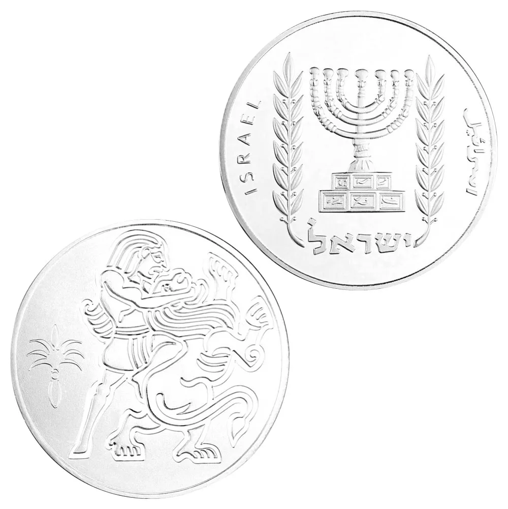 

Коллекционная Посеребренная сувенирная монета Samson and The Lion, коллекционная Подарочная памятная монета без монеты с изображением Библии