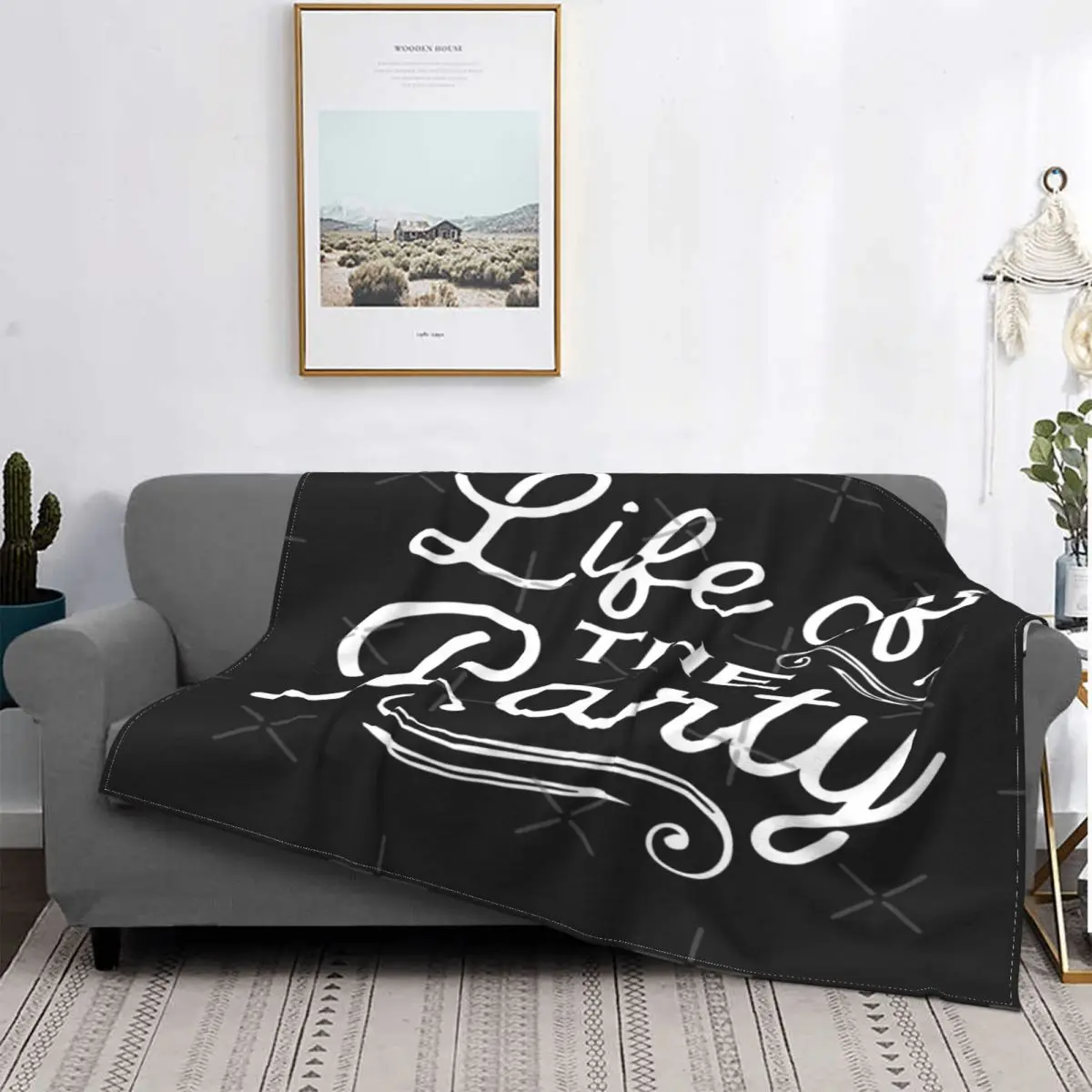 

Life Of The Party-Manta de muselina a cuadros para cama, edredón con capucha, 1 unidad