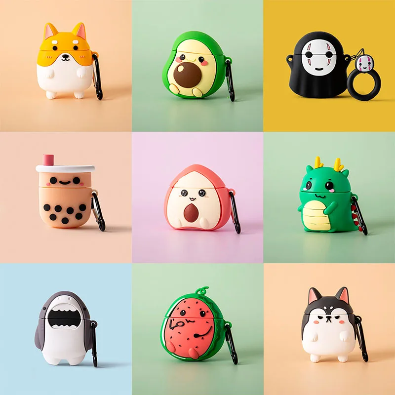 

Super Cute Summer Fruit Silicone Earphone Cases For Apple Airpods 1 2 Pro 3 Bluetooth Headset Box fundas For Air Pods Pro Cover