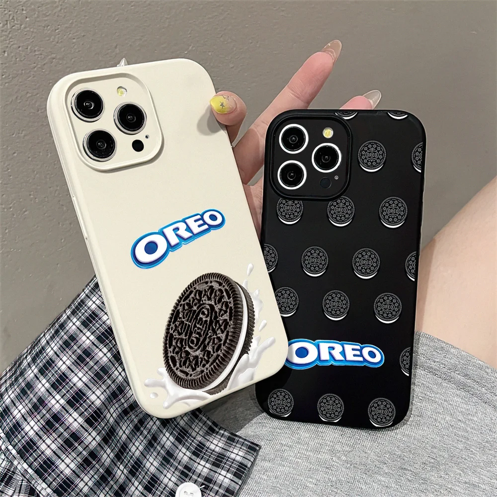 Забавный бархатный универсальный мягкий чехол для телефона O-Oreos iPhone 16 15 14 13 12 11 Pro