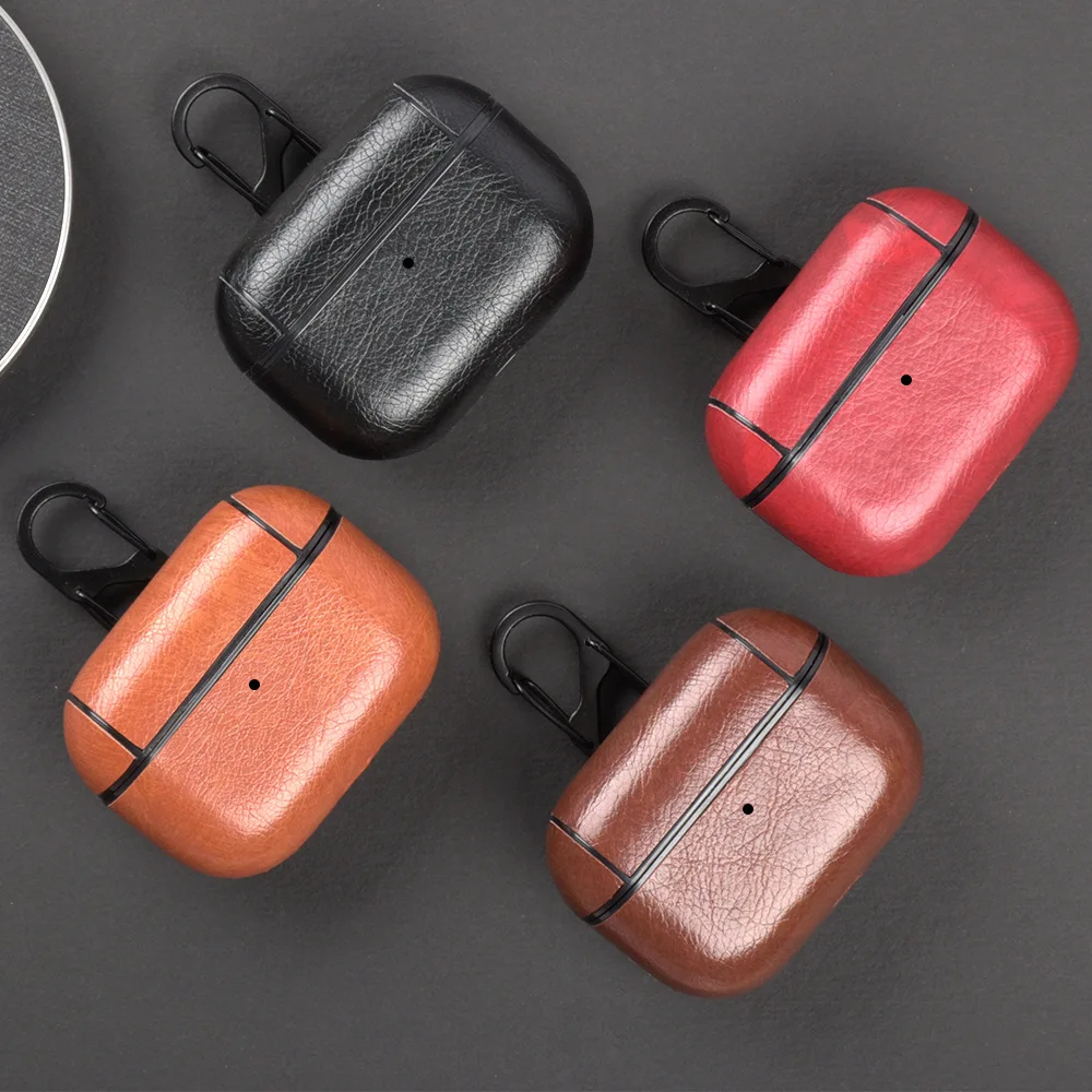 

Leather Business Earphone Protective Sleeves, Popular In Europe and America for Apple Air Pods 1 2 3 Pro Case