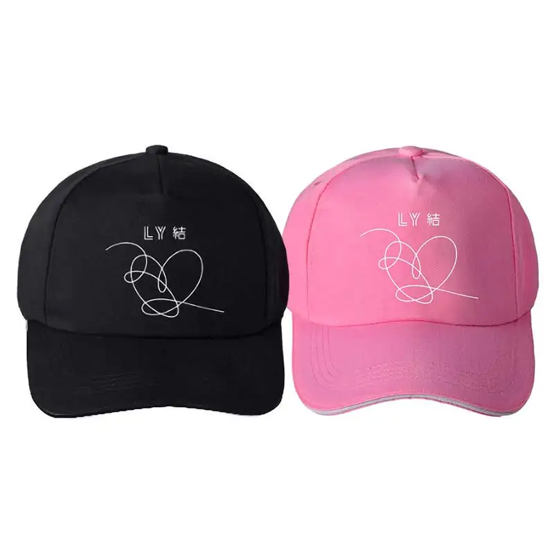 

Fashion Kpop Album Love Yourself Answer Cover Printed Baseball Cap Black Pink Sun Hat for Women Men Korean Stylish Idol Group