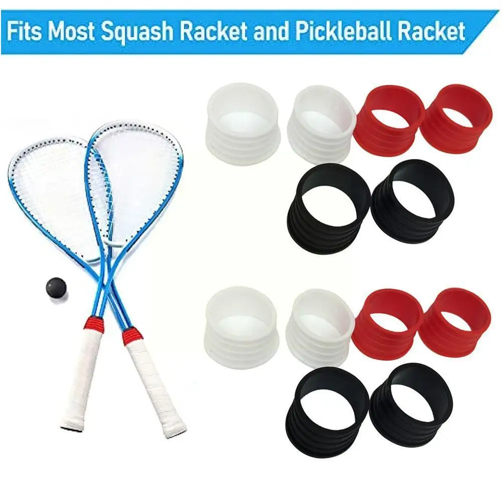 

10pcs Tennis Racquet Band Overgrips New Stretchy Tennis Handle Ring Badminton Racket Rubber D0U3
