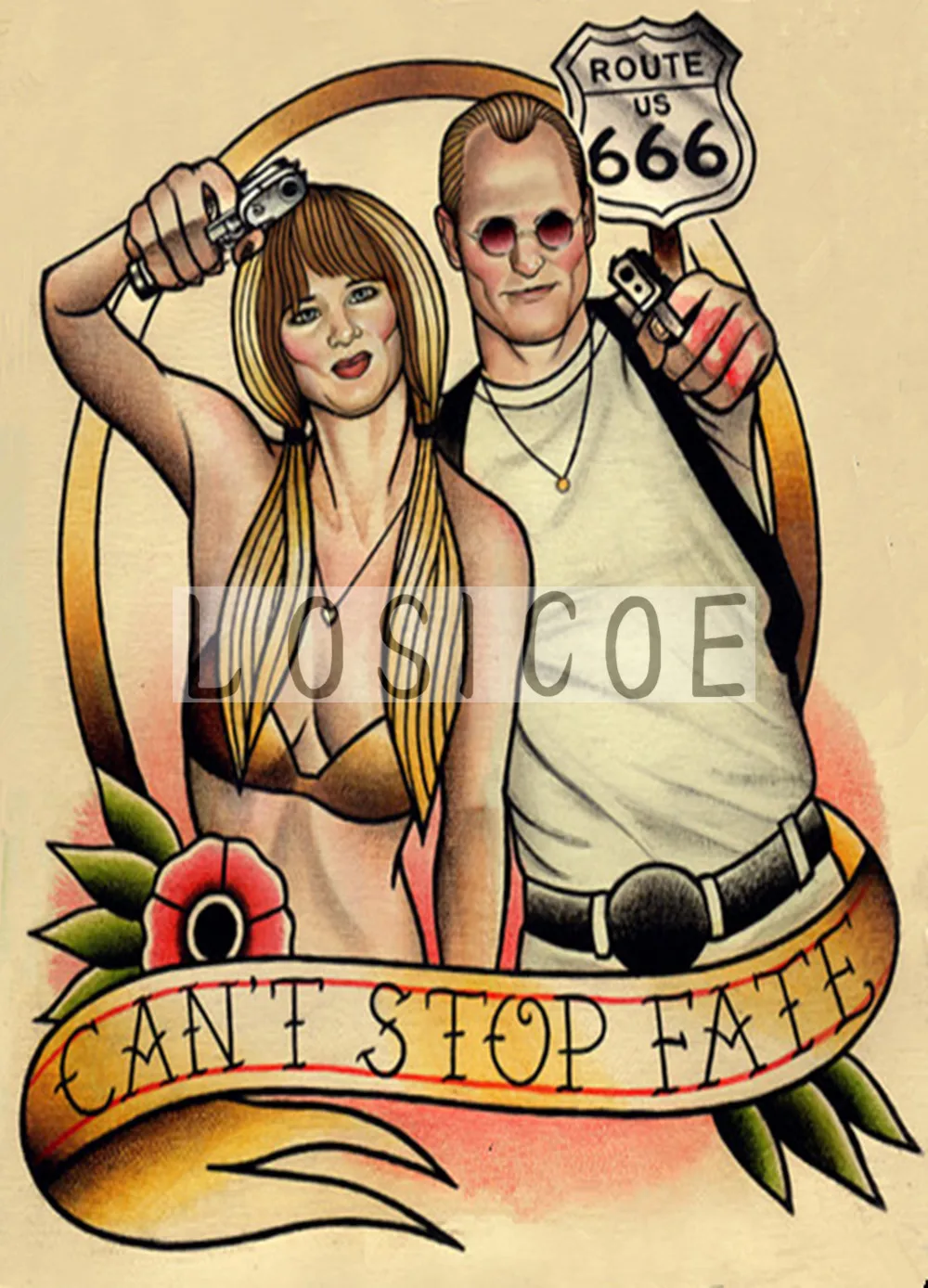 Cannot STOP FATE 30x42 см дизайн татуировки рукописная живопись настенное искусство