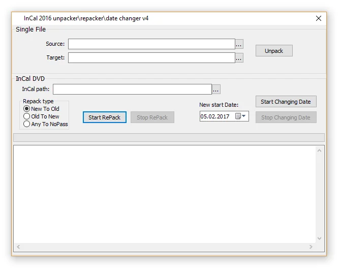 

InCal Unpacker/Repacker/программа для изменения даты 2016 v4