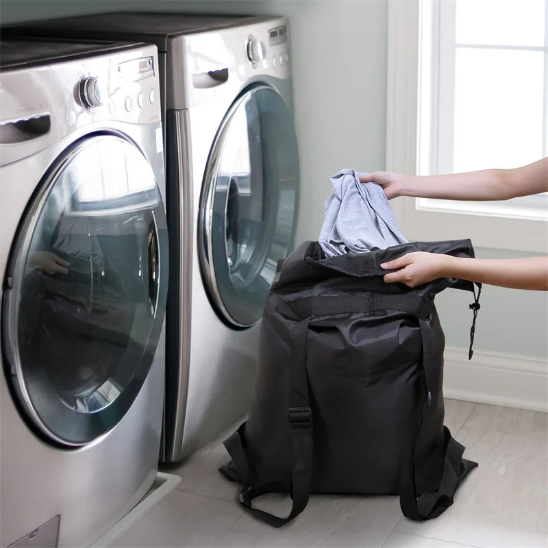 Суперпрочная водонепроницаемая нейлоновая сумка для покупок черная однотонная