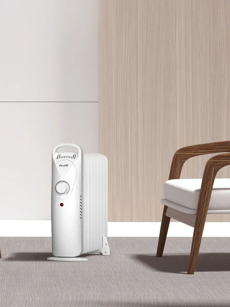 220V 11-Fin Electric Heater for Home - Energy Efficient Oil Filled Radiator Small Spaces