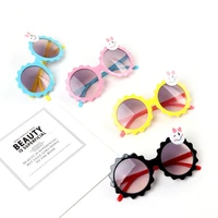 warmlk new cute kids sunglasses round flower eyeglasses smile face shades uv400 outdoor children sun protection eyewear