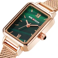 aocasdiy new hot selling casual small green watch womens watch quartz watch steel band womens watch