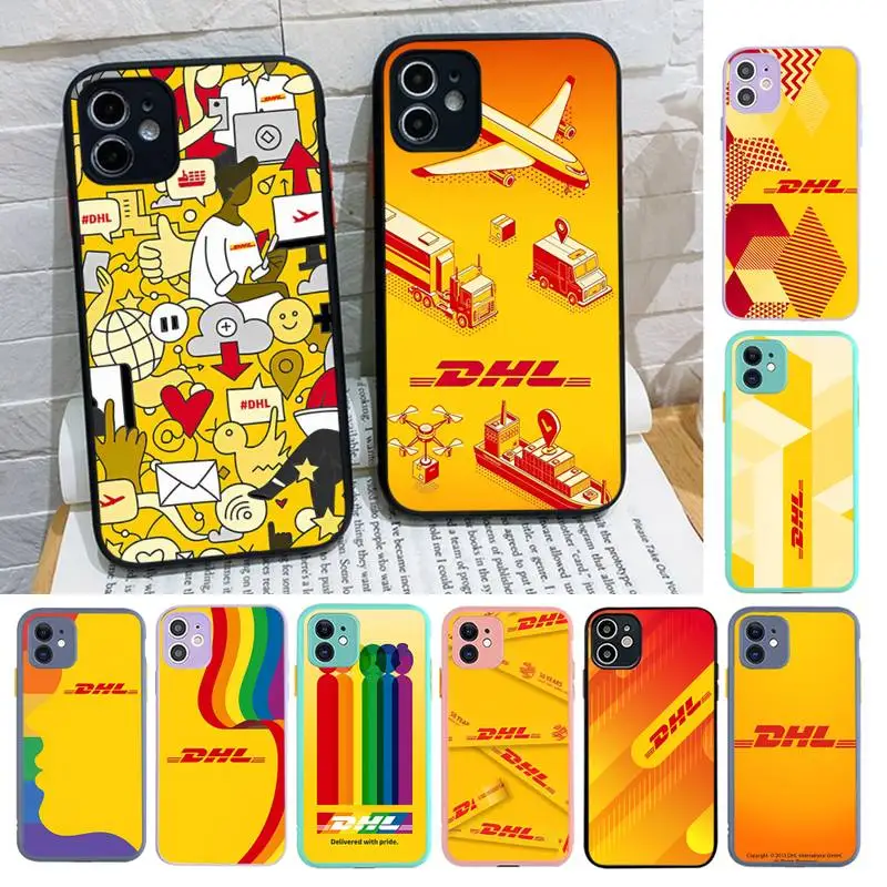 

DHL Hot Express 50th Anniversary Edition Label Phone Case for iPhone X XR XS 7 8 Plus 11 12 13 pro MAX 13mini Translucent Case