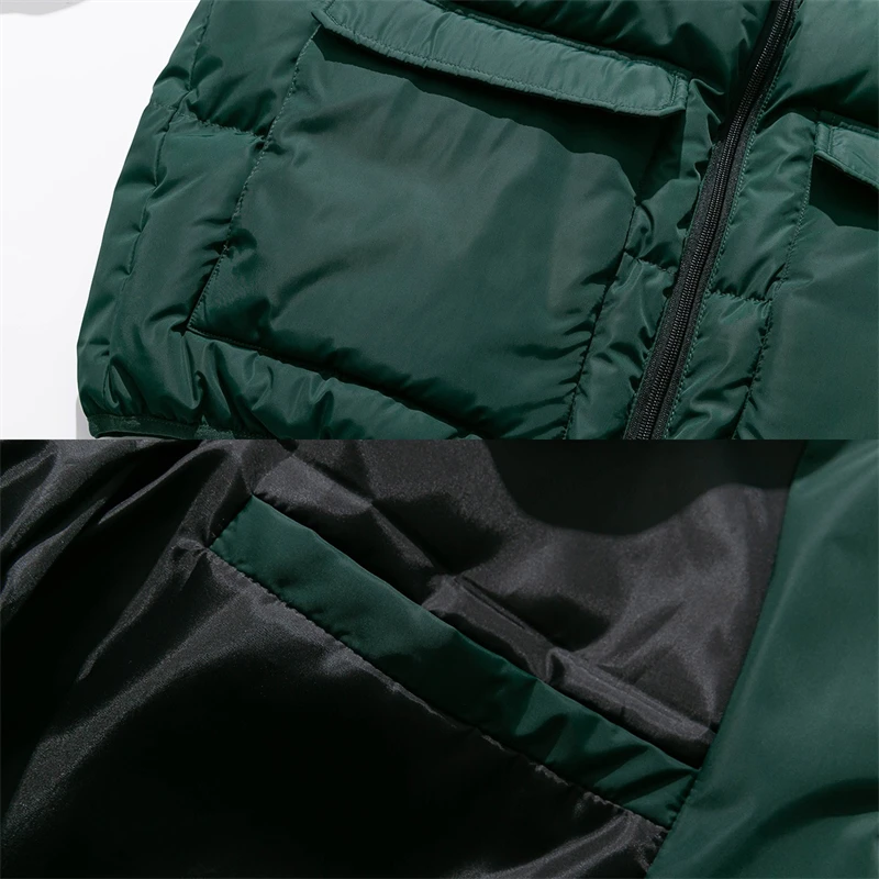 Rainbowtouches Thicken Solid Color Men Winter Down Jackets Parkas Korean Style Male Coat Warm Casual Jackets For Men Streetwear