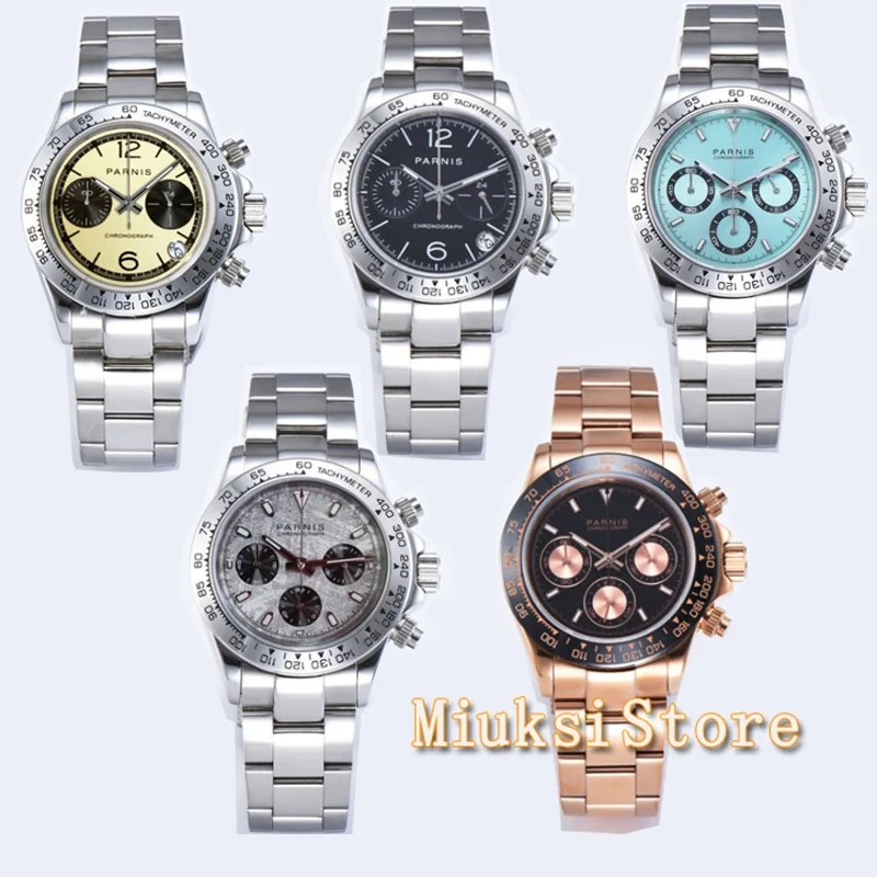 Мужские кварцевые часы с сапфировым стеклом 39 мм |