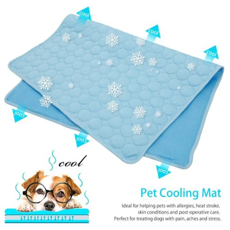 

The ultimate ice cooling pet mat breathable washable summer mat dog cat self cooling blanket for kennel Flat noodles and bed