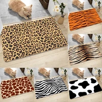abstract leopard bath mats anti slip animal speckles zebra foot pads bedroom doormat kitchen entrance carpet cow grain floor rug
