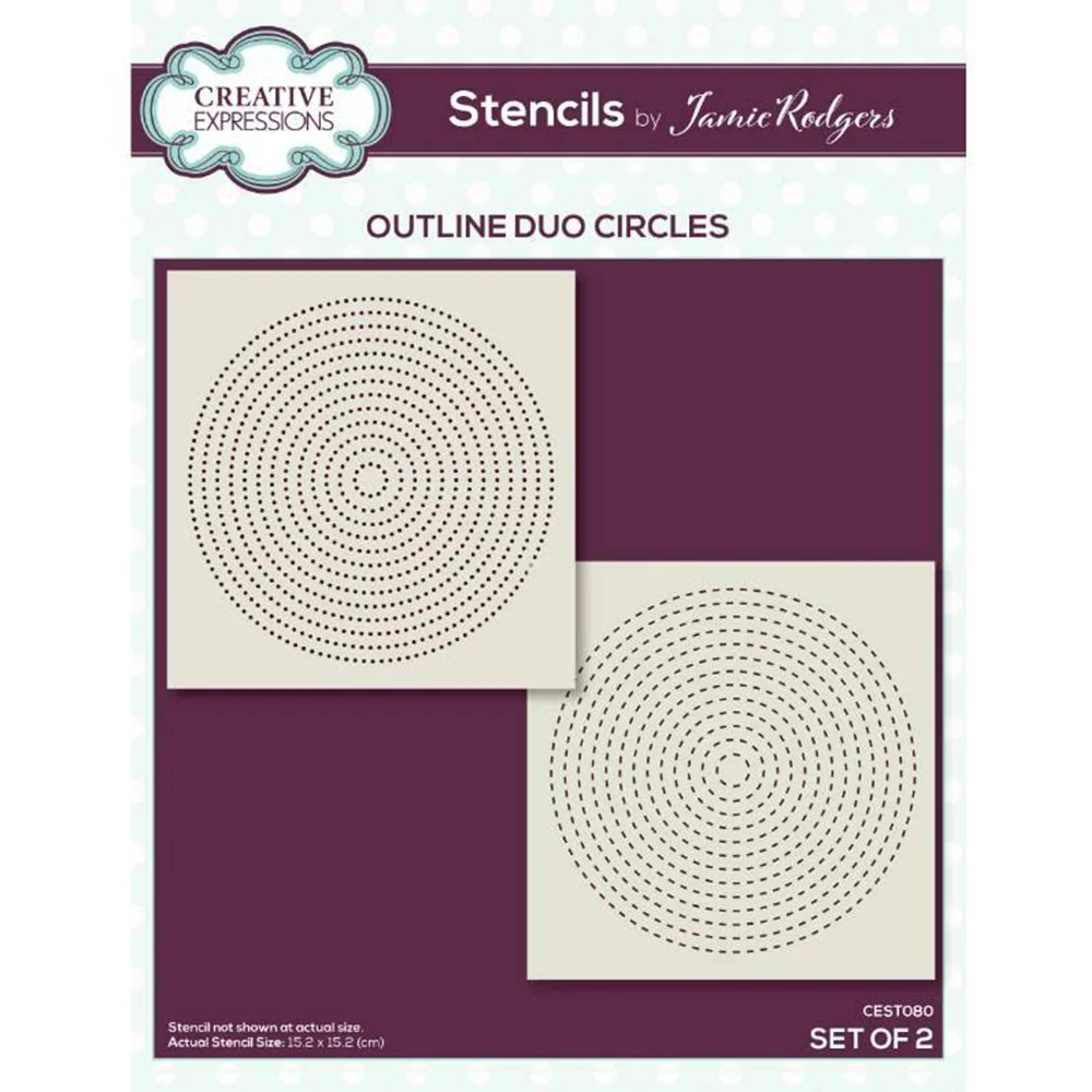 

New 2022 Stencils Circles Set of 2 Hot Sale Airbrush Painting Decor Stencils for Diy Scrapbooking Art Ablum Diary Stamp Crafts