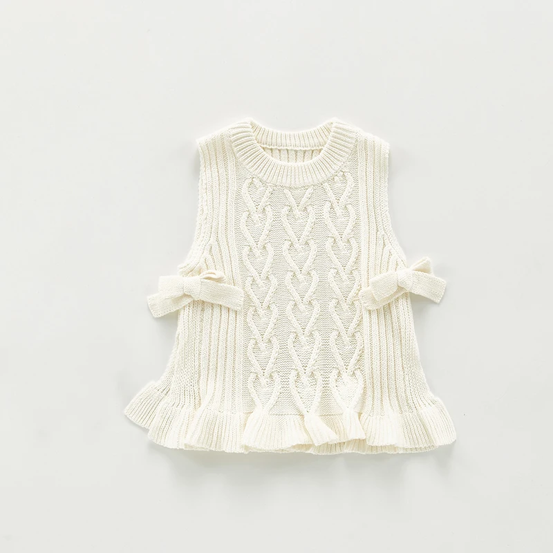 

2022 Baby Girl Clothes Autumn Winter Baby Knitted Sweater Vest Clothes For Newborn Toddler For 0-24 Month