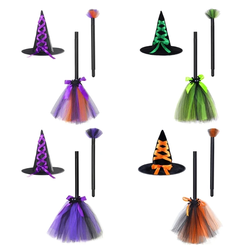 

Festival Broom and Hat Household Decorative Ornament Household Party Decoration 69HF