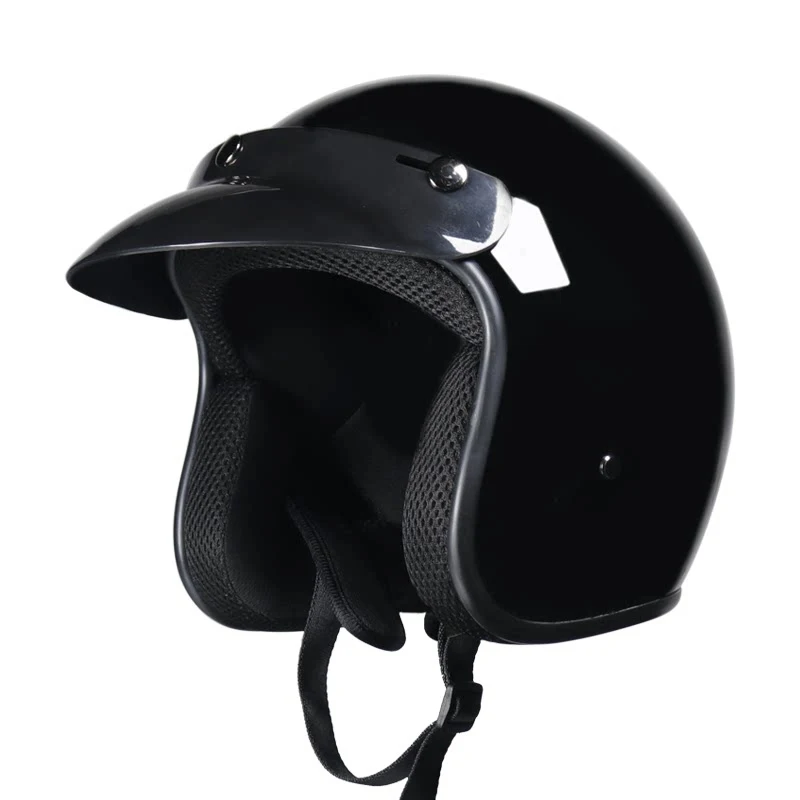 

Motorcycle Open Face Helmet Retro Vintage rbike Classic Casco Para Mopeds Vespa Jet Pilot Capacete De Men Women