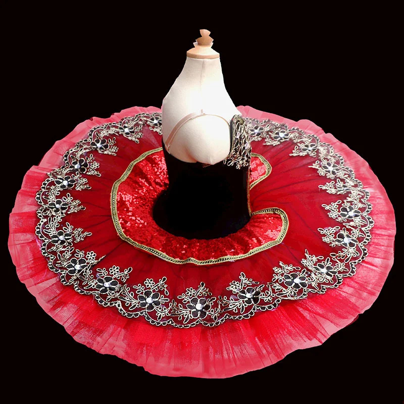 Новинка 2022 красное профессиональное балетное платье-пачка танцевальный костюм
