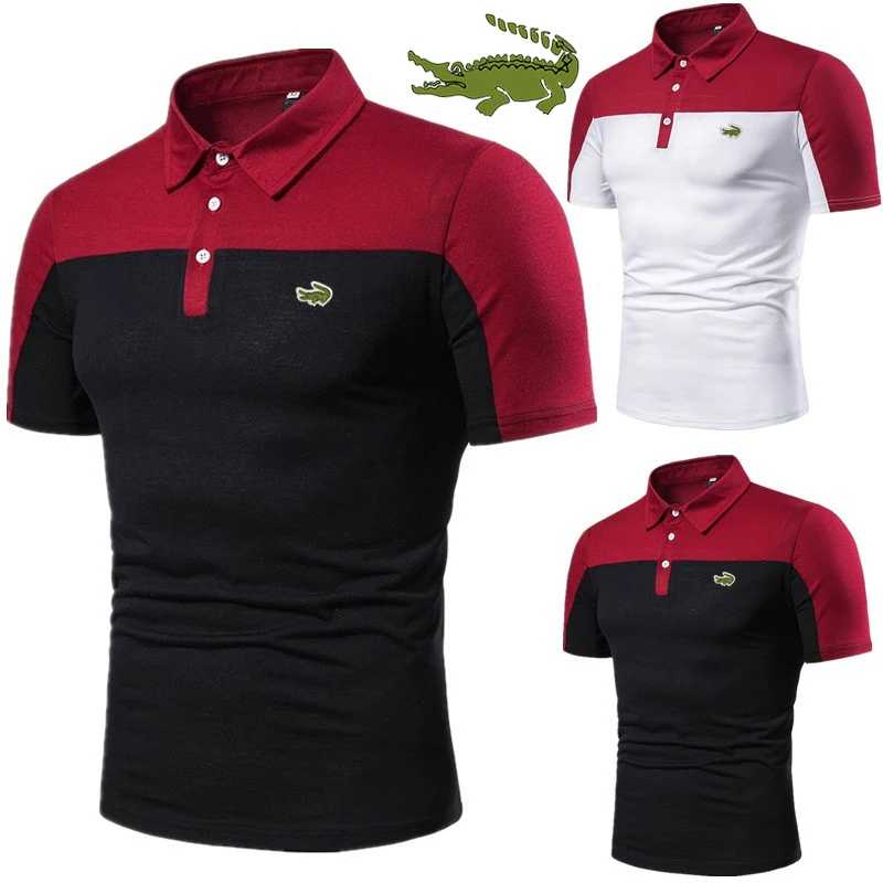 

Новая фирменная рубашка-поло, летние высококачественные футболки с коротким рукавом, мужские рубашки поло, мужские топы, трендовая одежда с...