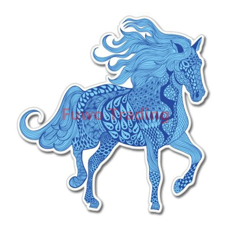 

Fuwo Trading Car Sticker Personality Interesting Lovely Cartoon Horse Colored High Quality Car Sticker Graphic Decoration PVC