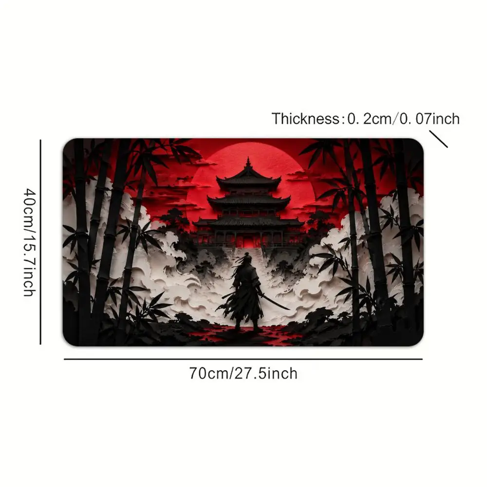 Коврики для мыши Samurai Red Moon, аксессуары для ПК, настольный коврик, коврик для игрового стола, геймерский коврик, декор для игровой комнаты, коврик для мыши (art.: 3920dc5ea9835) - 3920dc5ea9835