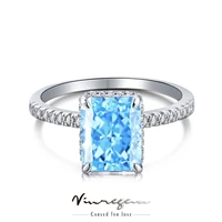 vinregem solid 925 sterling silver platinum color crushed ice 5ct fancy light blue gem wedding ring for women gift drop shipping