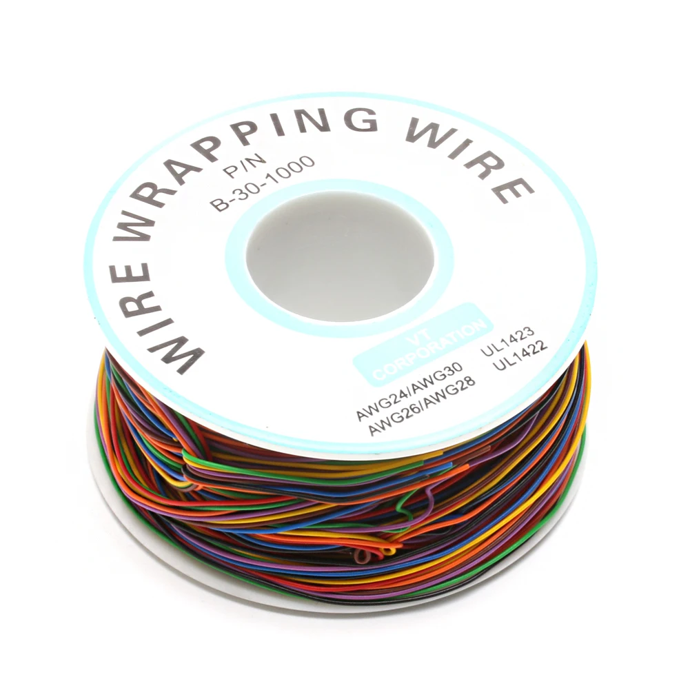 

PCB Test Core Line 30AWG Wire Single Tinned Copper Wire 8-color Board Cable Roll Dropship