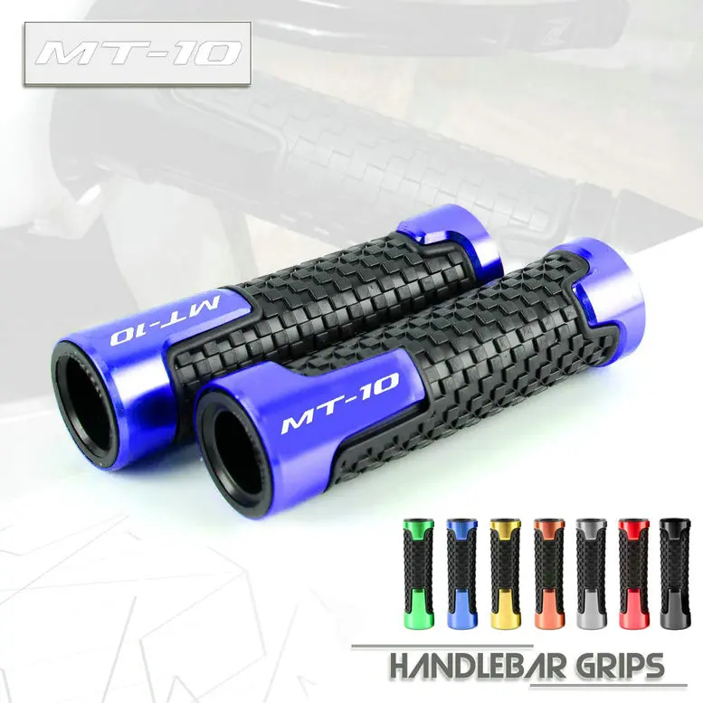 

7/8"22mm Motorcycle Accessories Universal CNC Aluminum+Rubber Handle Grips for YAMAHA MT10 FZ10 2016-2019