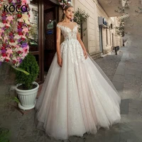 macdugal wedding dresses 2022 princess scoop glitter tulle sleeveless appliques long vestido de novia for women custom made