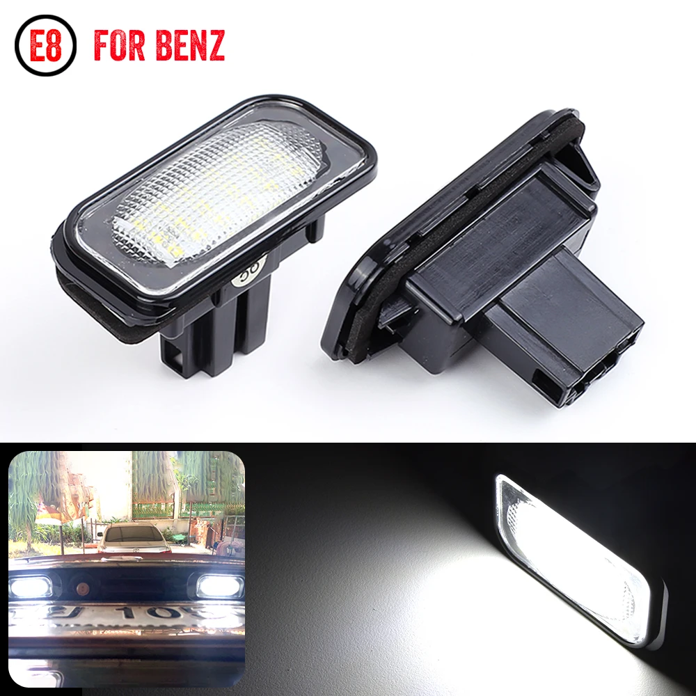 

For Mercedes Benz W203 4D Sedan A209 W209 C209 SL R230 Car LED license Number Plate Light Lamp Indicators Auto Accessories