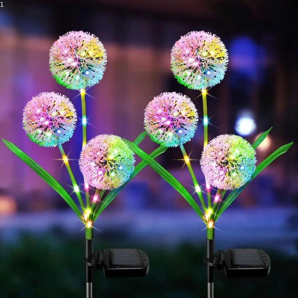

Dandelion Garden Lights Outdoor Waterproof LED Flower Solar Stakes Light Pathway Yard Patio Villa Lawn Decorative Lamp