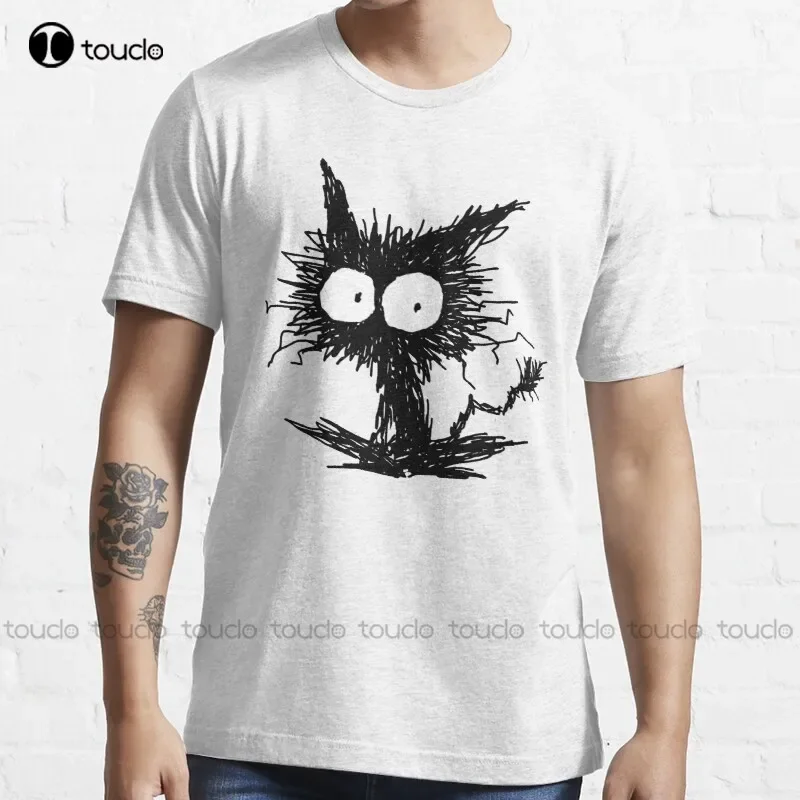 New Black Unkempt Kitten Gabigabi T-Shirt Cotton Tee Shirt Funny T Shirts For Men Adult Humor Custom Aldult Teen Unisex