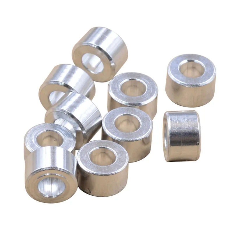 

10 шт., алюминиевая втулка омывателя, прокладка, прокладка, CNC втулка, не соответствующая длине 3 5 6 7 8 9 16 20 25 30 35 40 10 мм