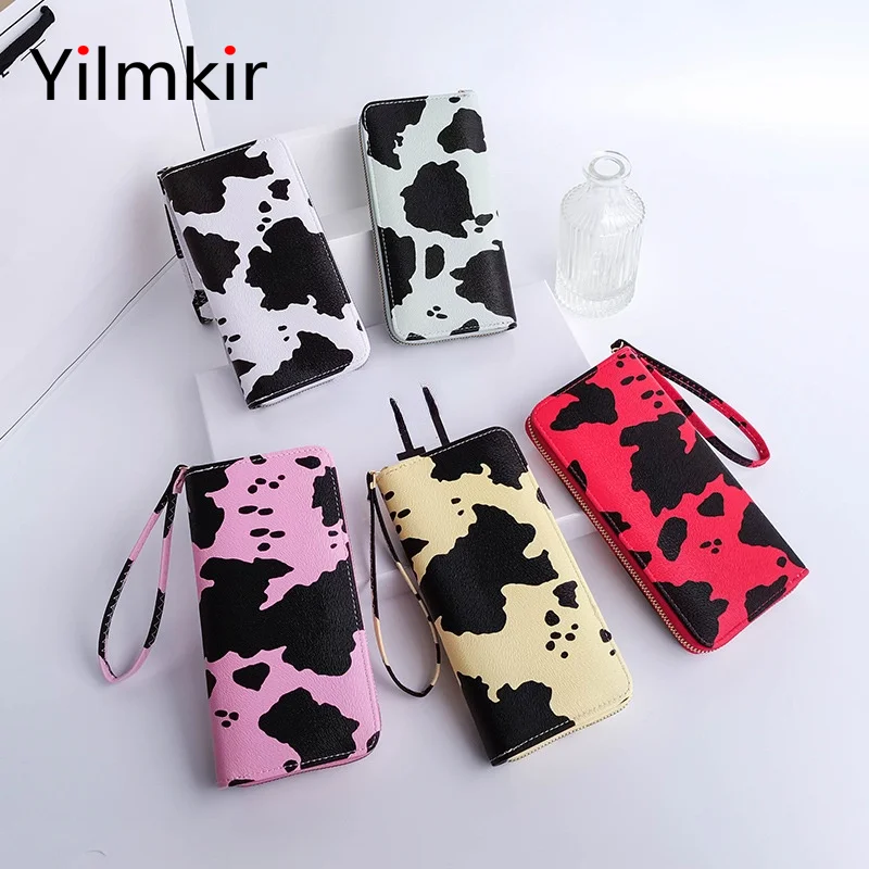 

Женский Длинный многофункциональный кошелек с принтом светильник держатель для кредитных карт, кошелек для монет, Дамский клатч из искусст...