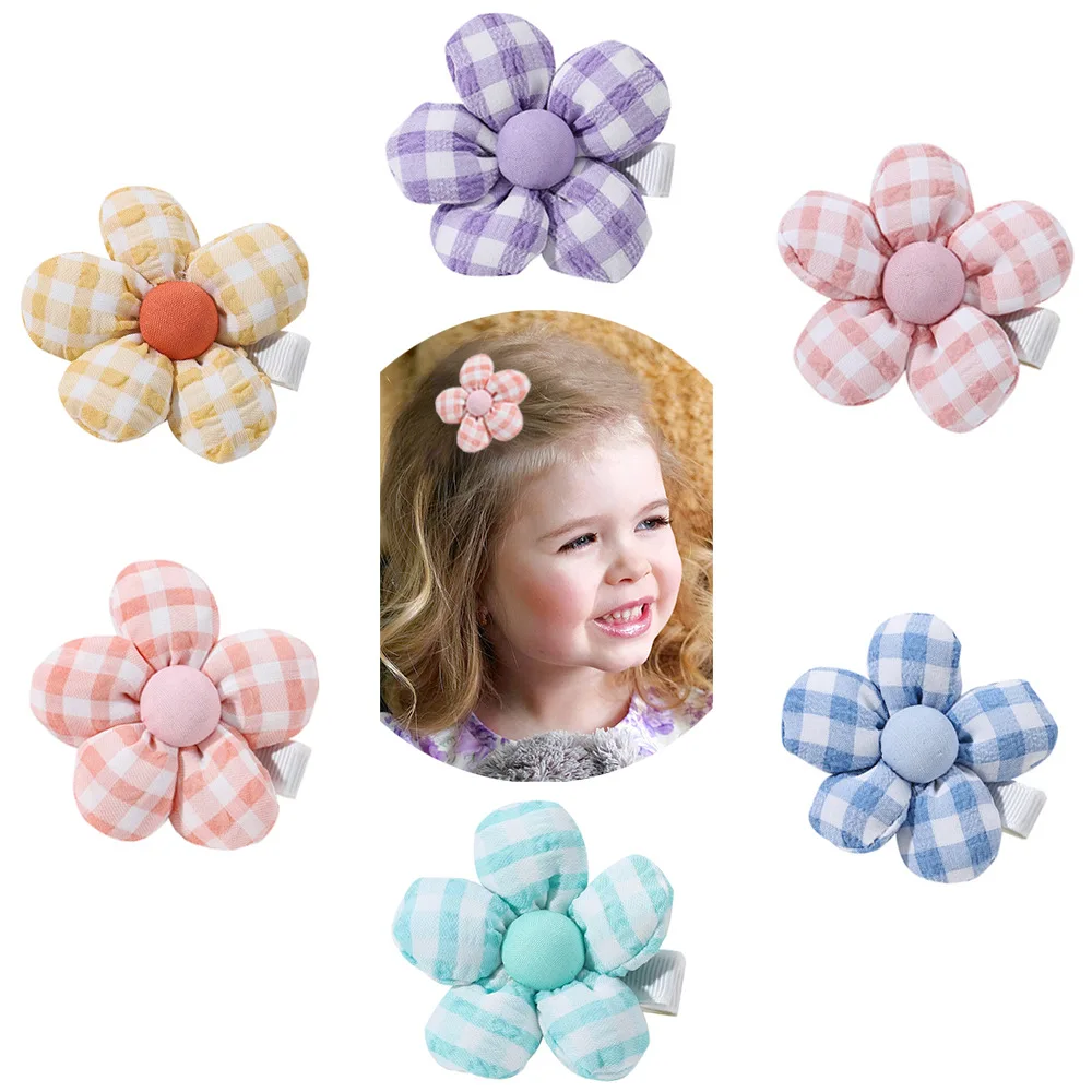 

Children Cute Three-dimensional Flower Clip Hair Accessories Girl Hairpin Temperament Side Clip Baby Manual Headdress