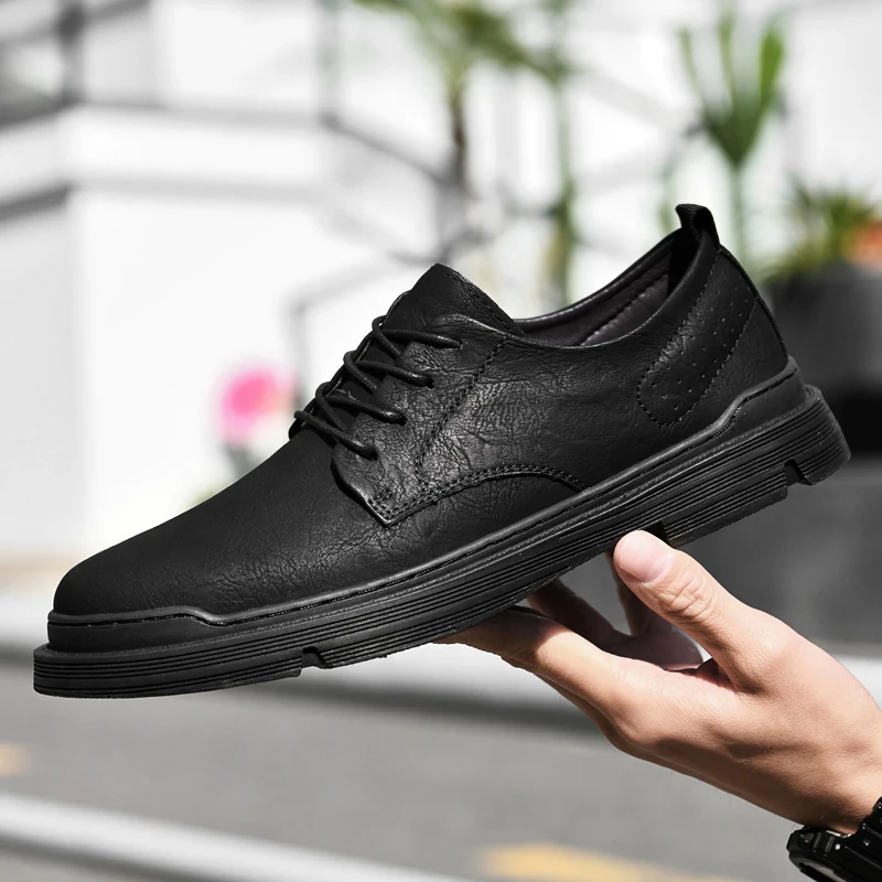 

Men Leather Shoes Vintage Style Men's Shoes Business Oxfords Leisure Walk Outdoor Lace-up Gentleman Shoes Zapatos De Hombre