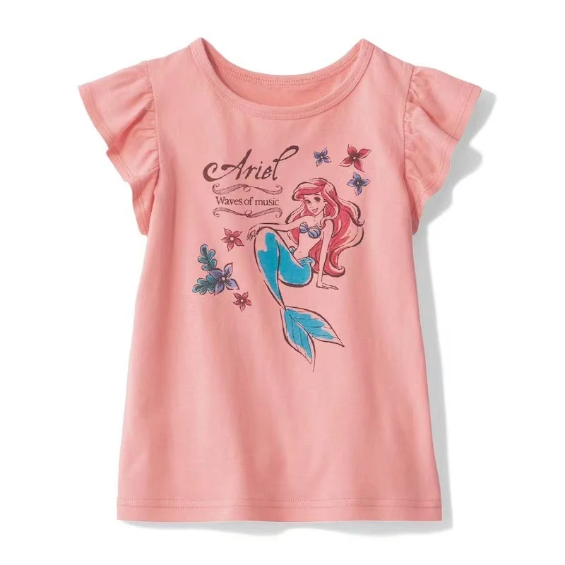 Футболки для маленьких девочек графические футболки с мультяшным принтом