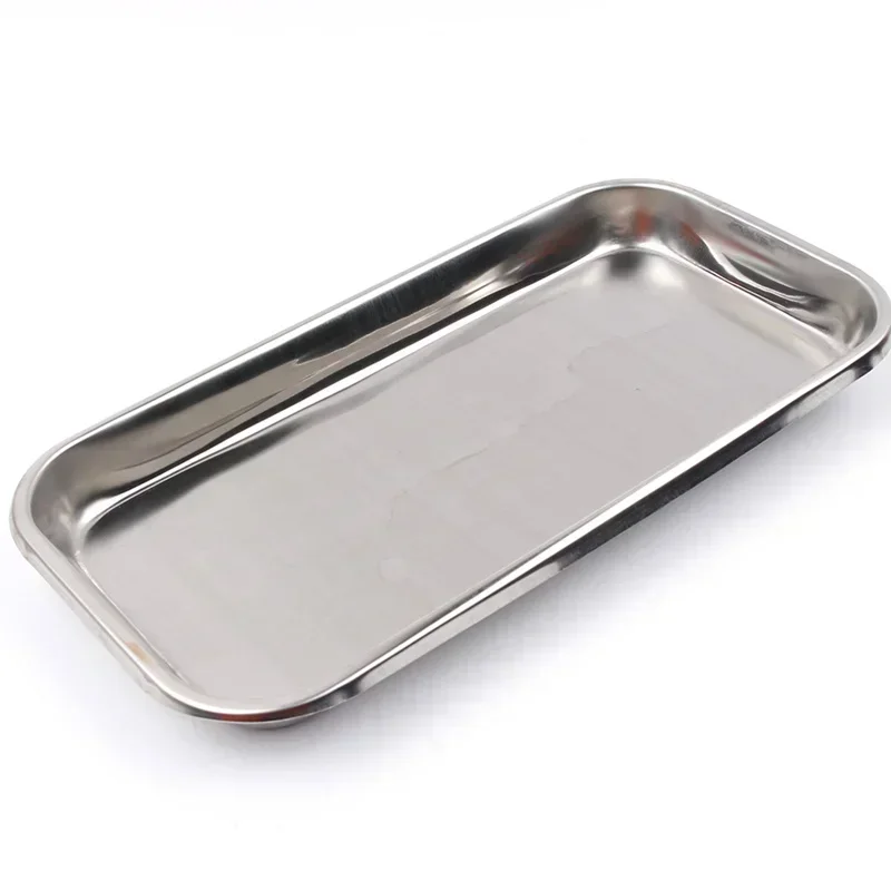 

1PC Stainless Steel Cosmetic Storage Tray Tattoo Equipment Tray Doctor Surgery Dental Tray Fake Nail Tray Tool Nail Art Tool