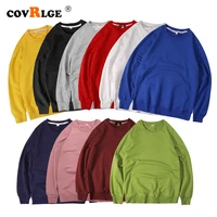covrlge autumn spring harajuku thin sweatshirt men and women casual long sleeve pullover female male korean couple top mww242