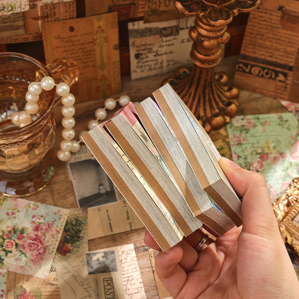 Винтажная цветочная бумага для скрапбукинга 100 листов крафт-бумаги с